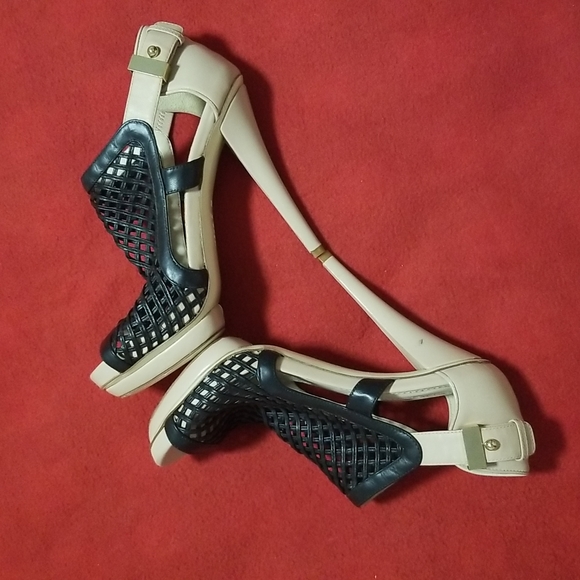 BURAK UYAN - Cage Leather T strap Stilettos Platform Sandals - Picture 9 of 16